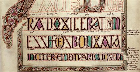  The Book of Lindisfarne Gospels：神秘的な装飾と鮮やかな色彩が織りなす、古代の信仰の息吹！